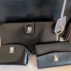 LANCASTER LARGE BLACK TOTE WITH ACCESSORIES